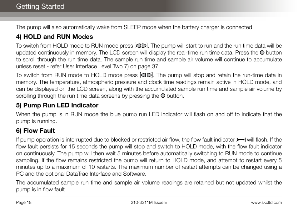 Getting started | SKC Limited AirChek 3000 Deluxe Pump Operating Instructions User Manual | Page 20 / 68