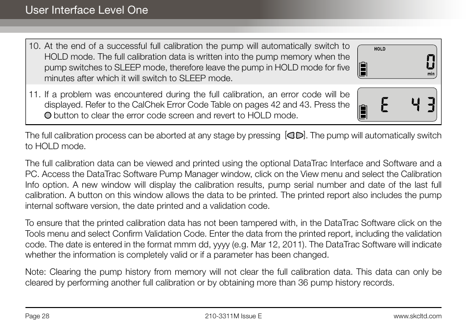 User interface level one | SKC Limited AirChek 3000 Deluxe Pump Operating Instructions User Manual | Page 30 / 68