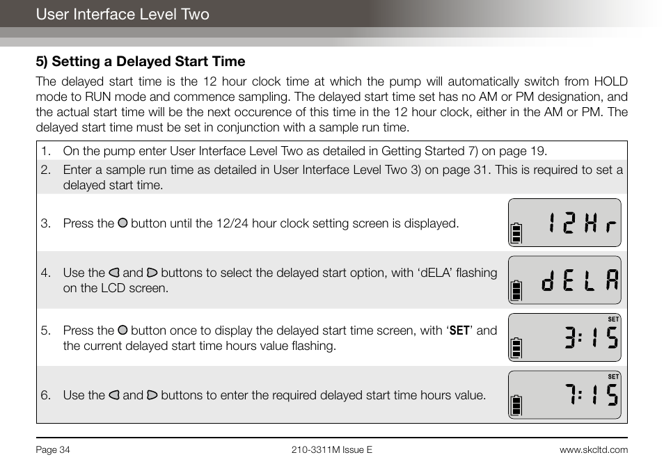 User interface level two | SKC Limited AirChek 3000 Deluxe Pump Operating Instructions User Manual | Page 36 / 68