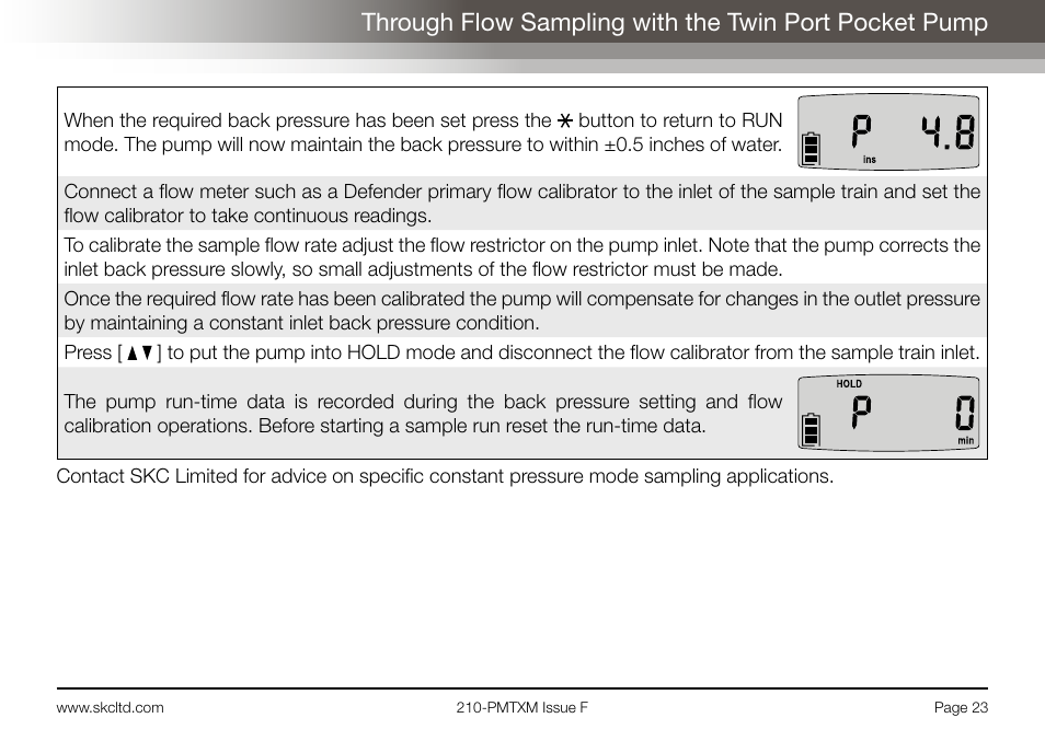 SKC Limited Pocket Pump MTX User Manual | Page 25 / 52