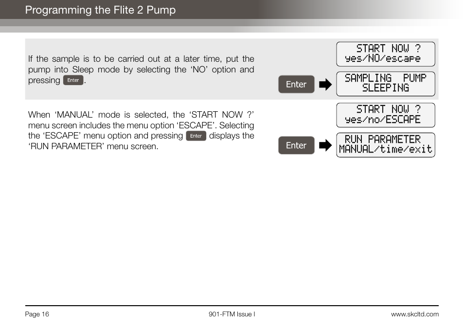 Programming the flite 2 pump | SKC Limited Flite 2 User Manual | Page 18 / 32