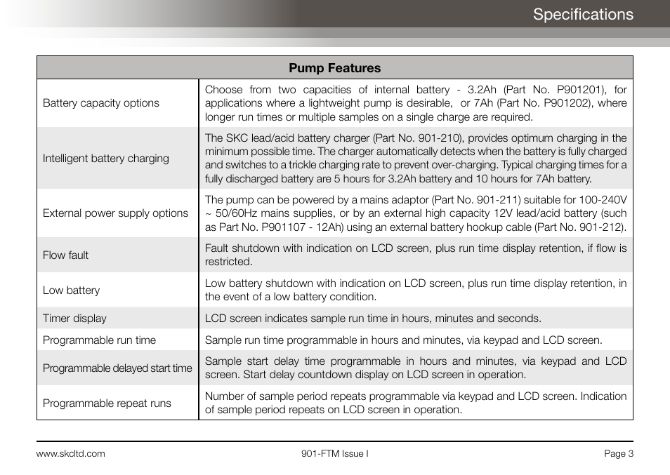 Specifications | SKC Limited Flite 2 User Manual | Page 5 / 32