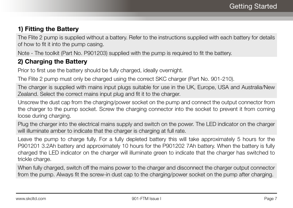 Getting started | SKC Limited Flite 2 User Manual | Page 9 / 32