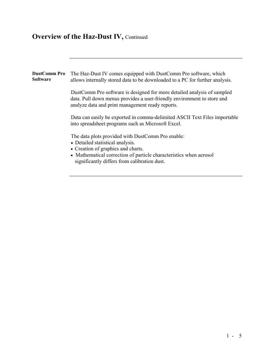 Overview of the haz-dust iv | SKC Limited Haz-Dust IV User Manual | Page 13 / 81