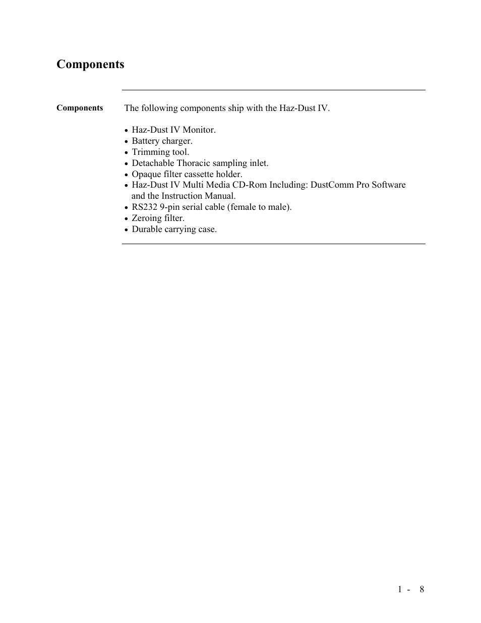 Components | SKC Limited Haz-Dust IV User Manual | Page 16 / 81