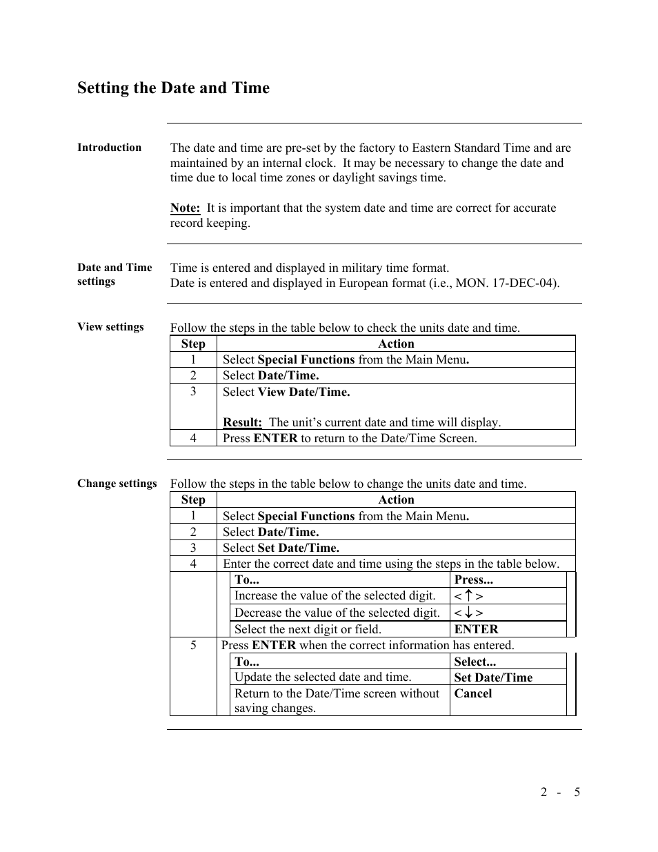 Setting the date and time | SKC Limited Haz-Dust IV User Manual | Page 22 / 81