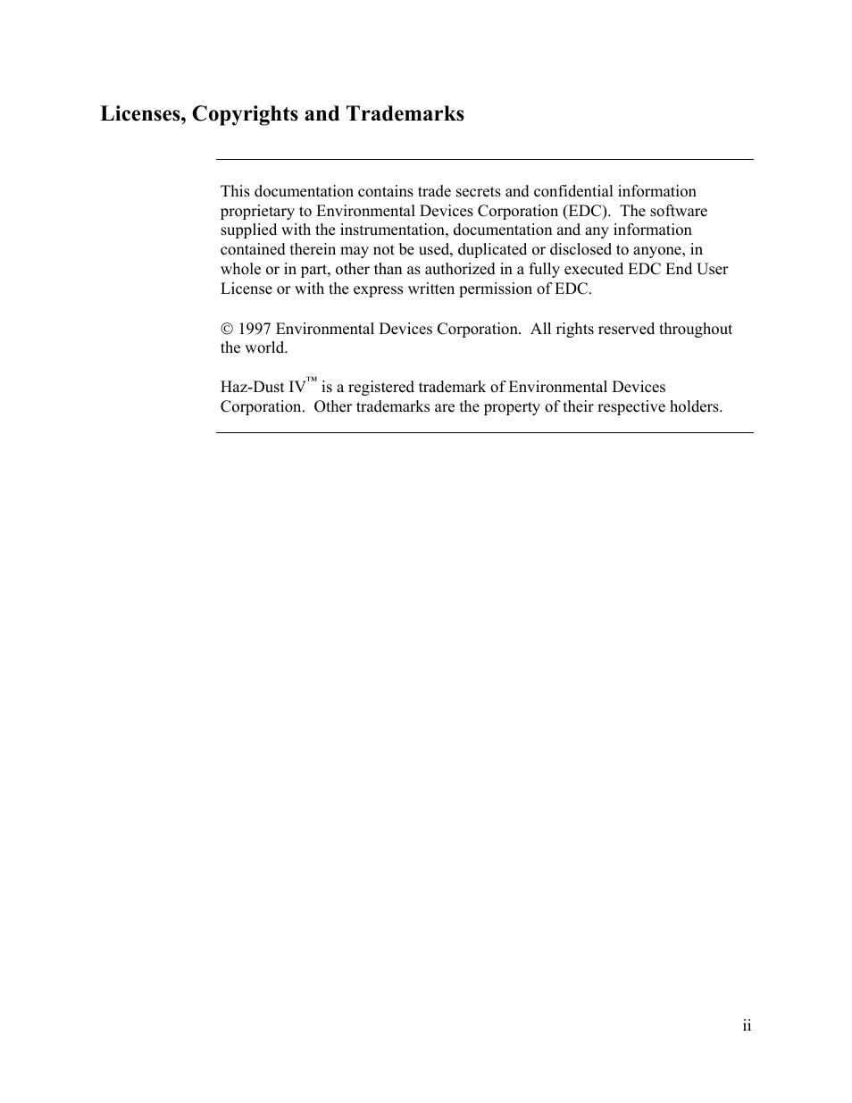 Licenses, copyrights and trademarks | SKC Limited Haz-Dust IV User Manual | Page 3 / 81