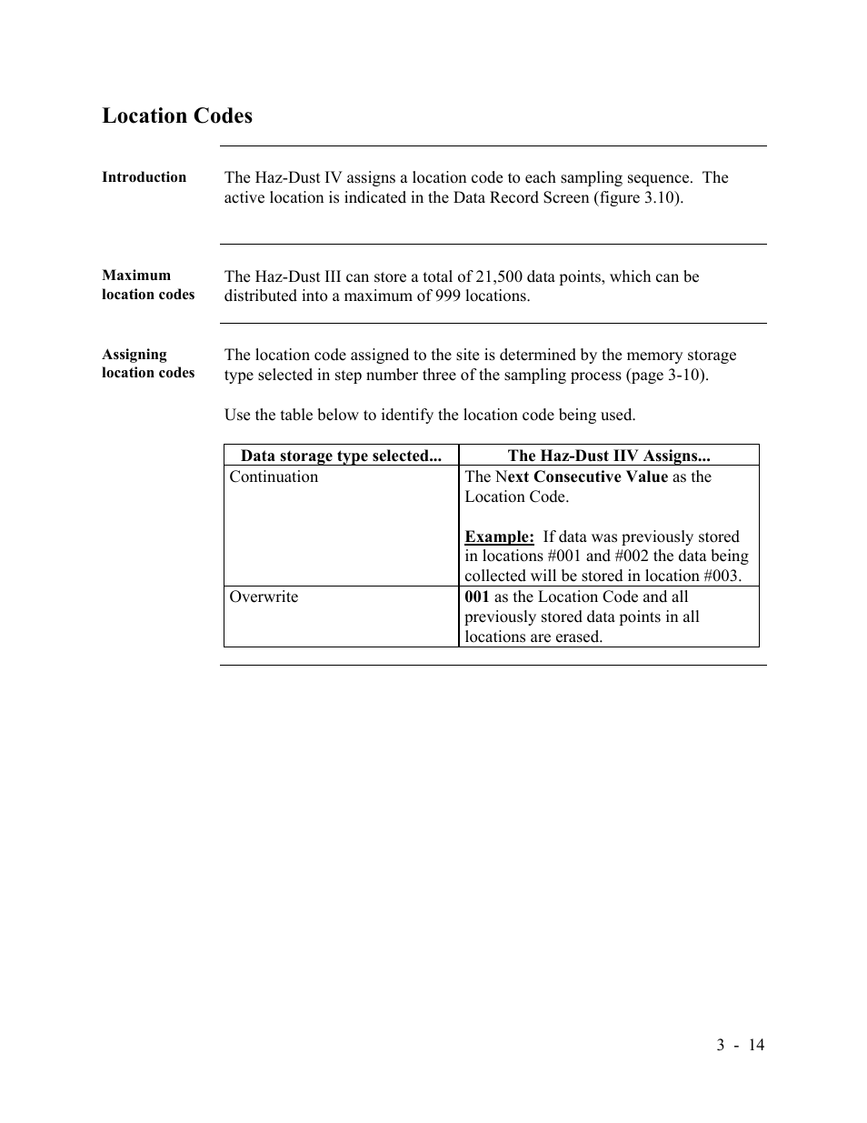 Location codes | SKC Limited Haz-Dust IV User Manual | Page 38 / 81
