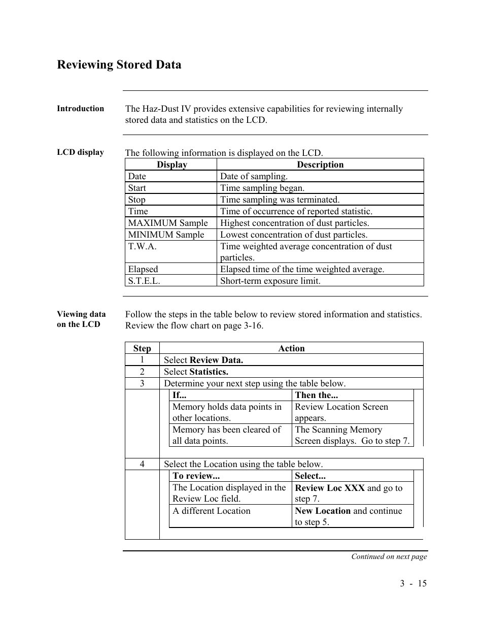 Reviewing stored data | SKC Limited Haz-Dust IV User Manual | Page 39 / 81
