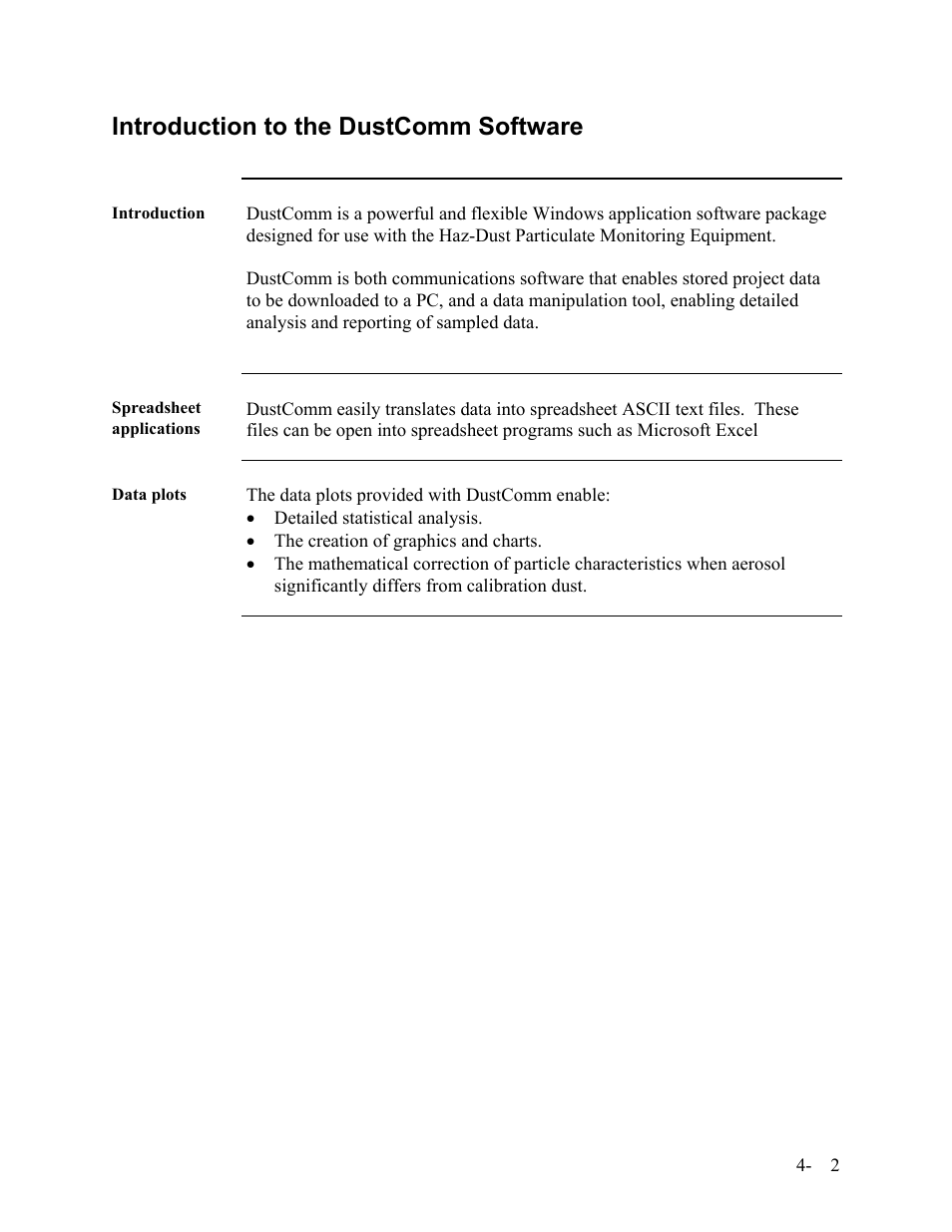 Introduction to the dustcomm software | SKC Limited Haz-Dust IV User Manual | Page 42 / 81