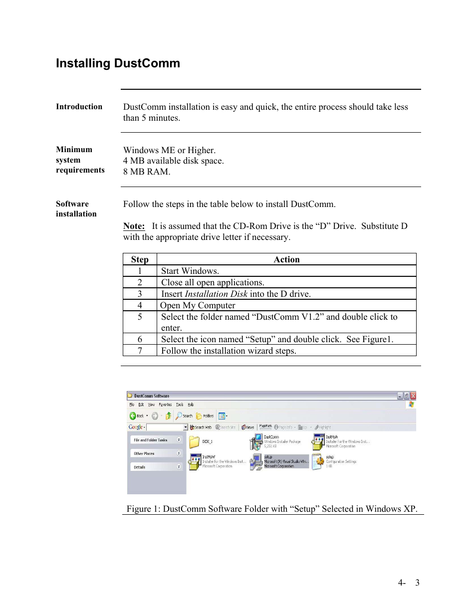 Installing dustcomm | SKC Limited Haz-Dust IV User Manual | Page 43 / 81