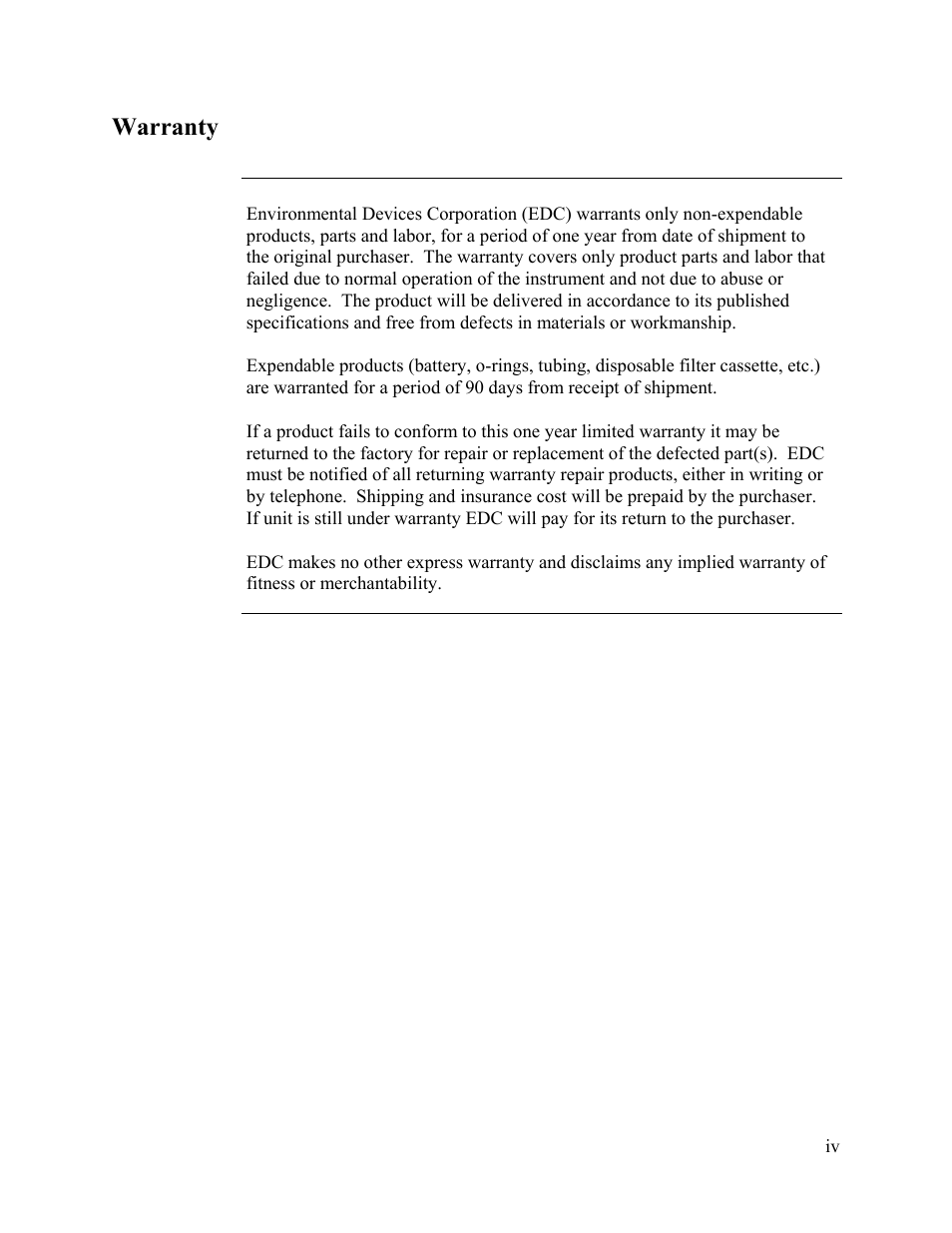 Warranty | SKC Limited Haz-Dust IV User Manual | Page 5 / 81