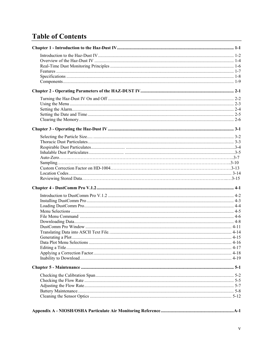 SKC Limited Haz-Dust IV User Manual | Page 6 / 81