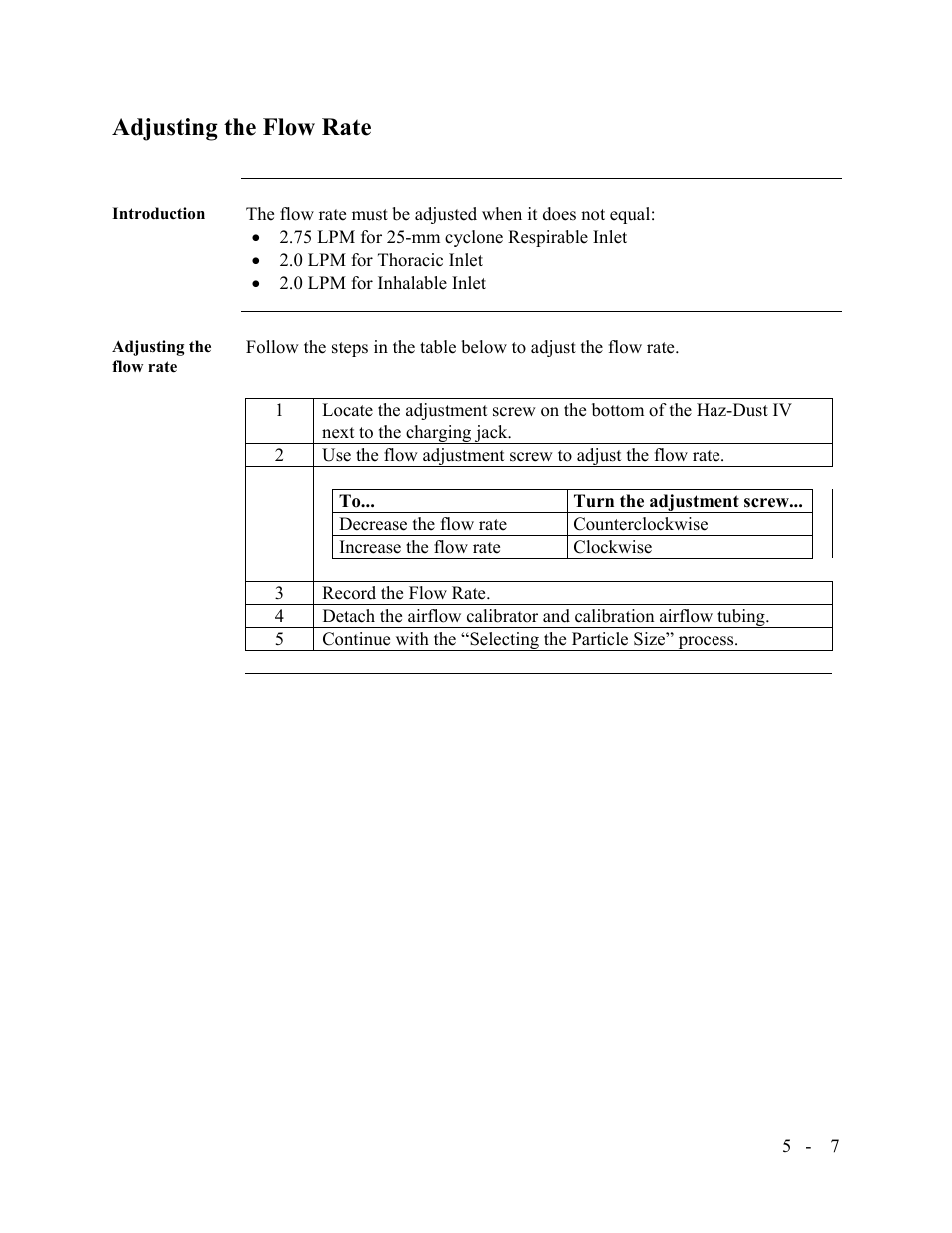 Adjusting the flow rate | SKC Limited Haz-Dust IV User Manual | Page 67 / 81