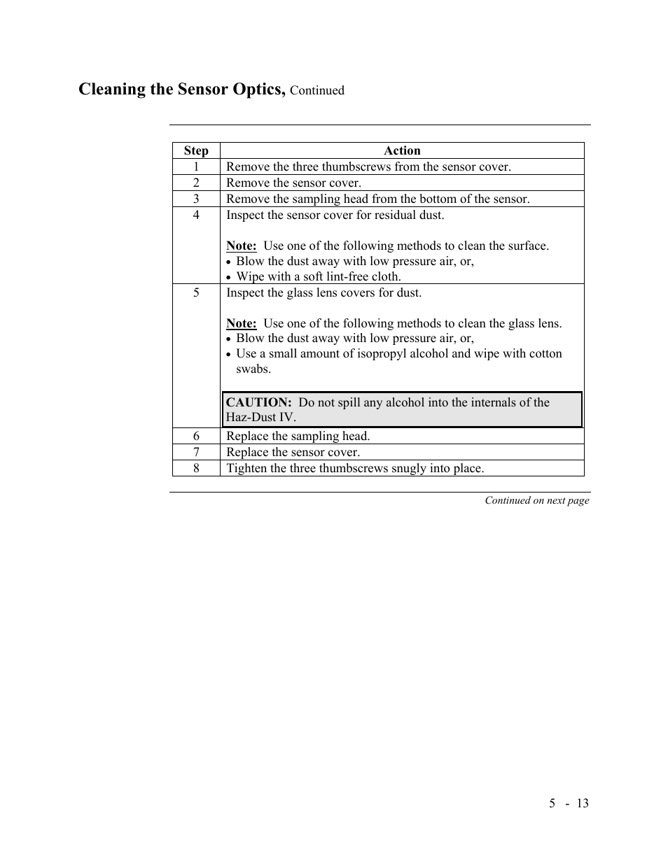 Cleaning the sensor optics | SKC Limited Haz-Dust IV User Manual | Page 73 / 81
