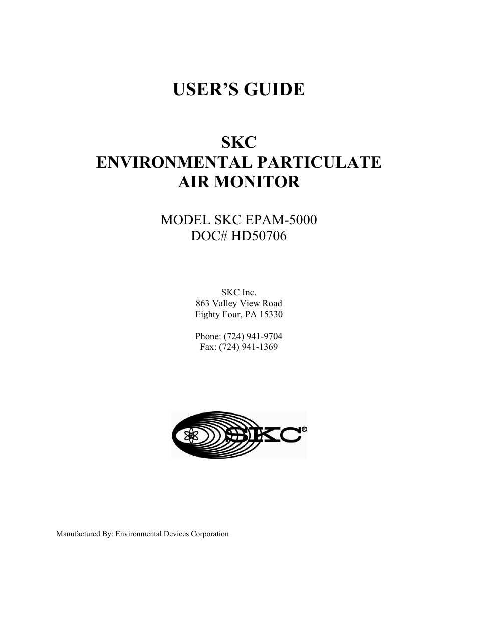 SKC Limited EPAM-5000 User Manual | 90 pages