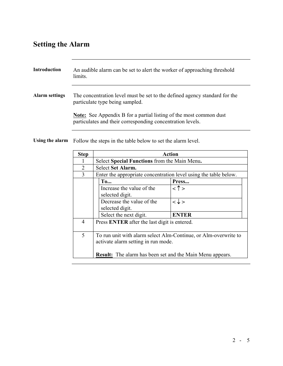 Setting the alarm | SKC Limited EPAM-5000 User Manual | Page 23 / 90