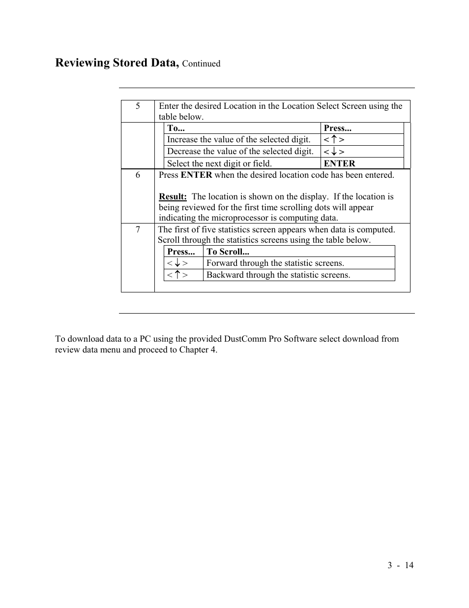 Reviewing stored data | SKC Limited EPAM-5000 User Manual | Page 39 / 90