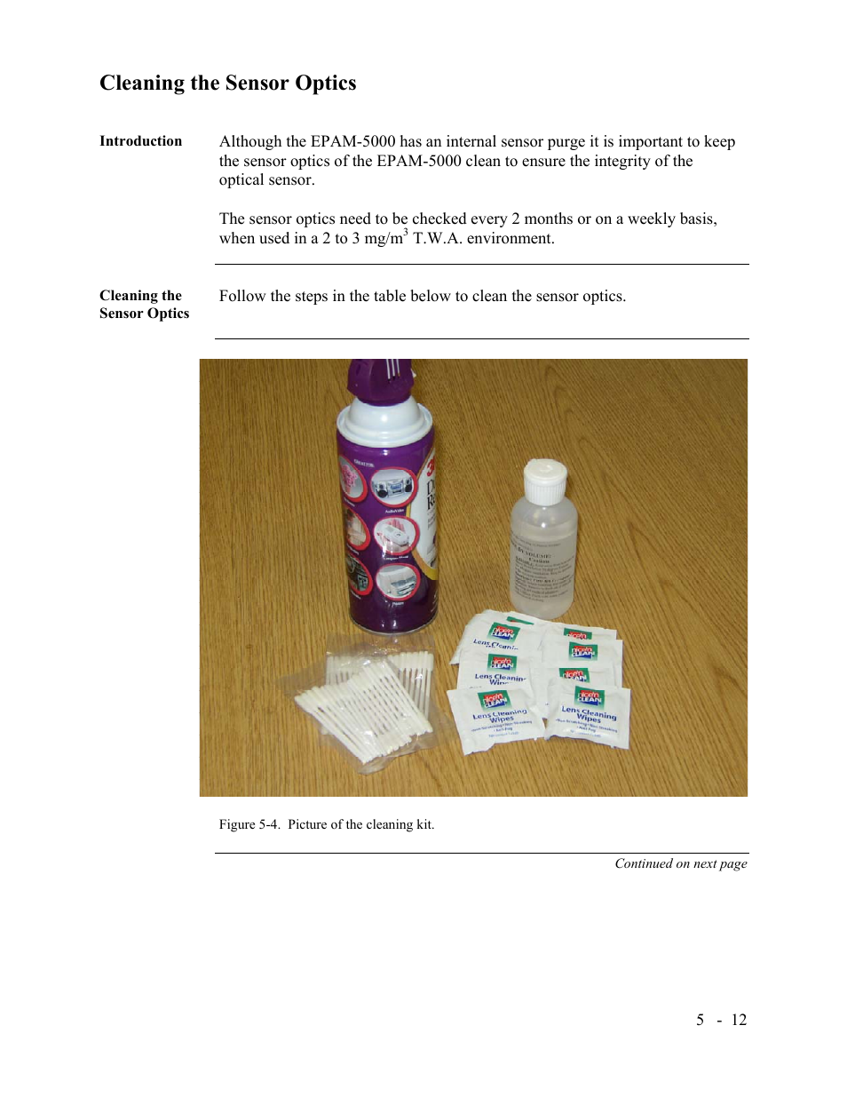 Cleaning the sensor optics | SKC Limited EPAM-5000 User Manual | Page 70 / 90