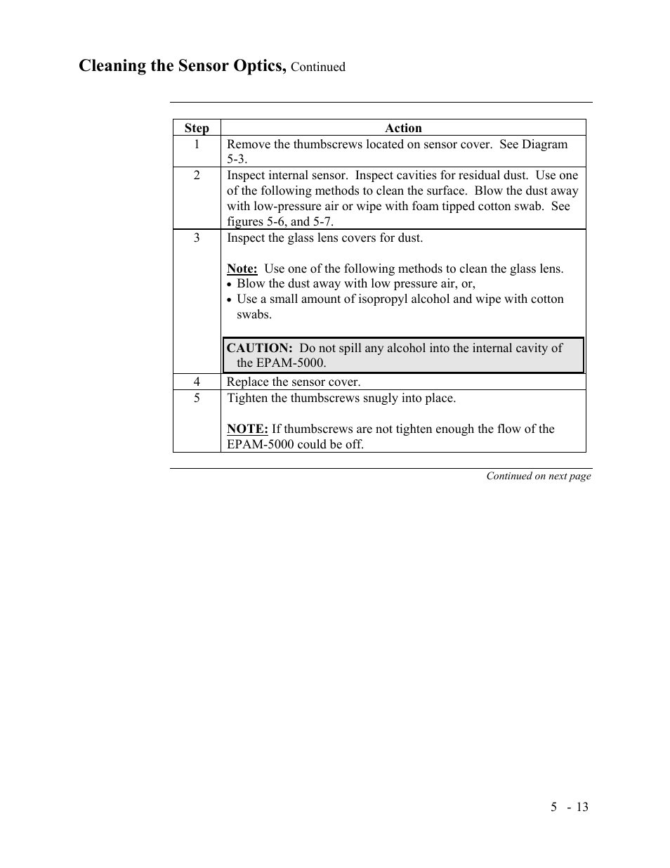 Cleaning the sensor optics | SKC Limited EPAM-5000 User Manual | Page 71 / 90