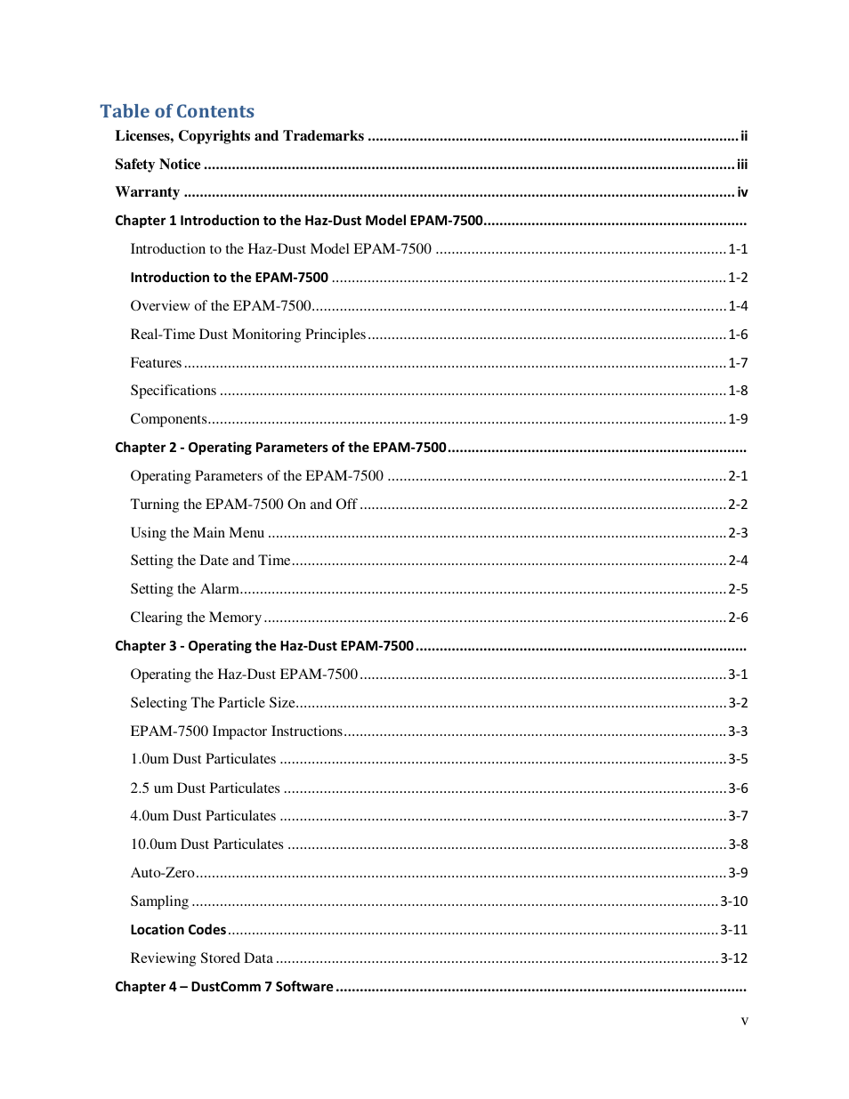 SKC Limited EPAM-7500 User Manual | Page 6 / 60