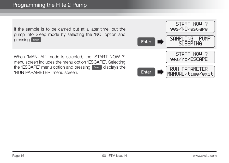 Programming the flite 2 pump | SKC Limited Flite2 Manual User Manual | Page 18 / 32