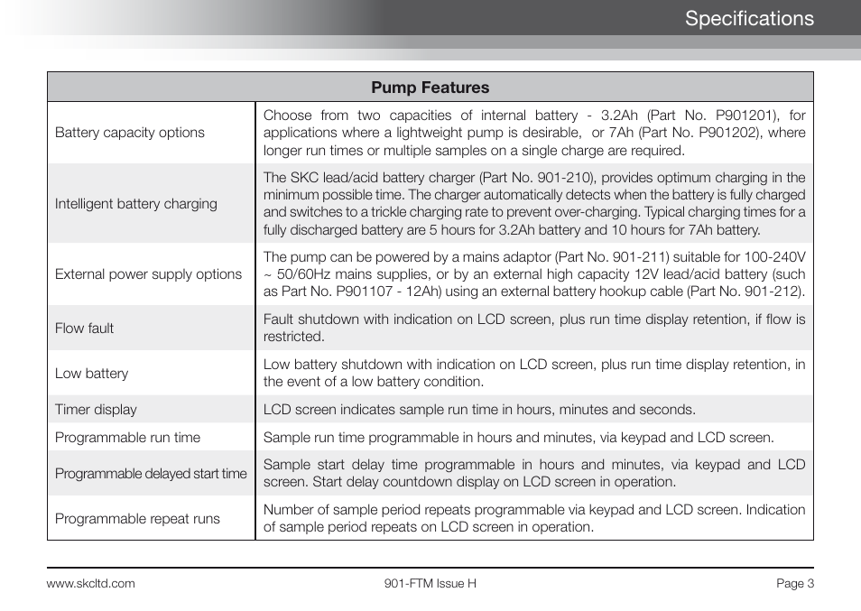 Specifications | SKC Limited Flite2 Manual User Manual | Page 5 / 32