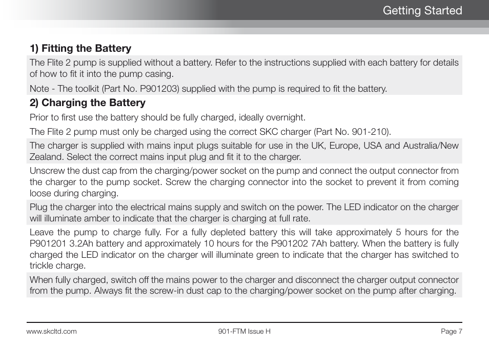 Getting started | SKC Limited Flite2 Manual User Manual | Page 9 / 32