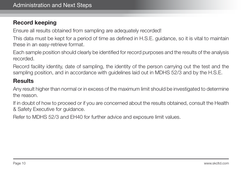 SKC Limited Chromic Acid Test Kit User Manual | Page 12 / 20