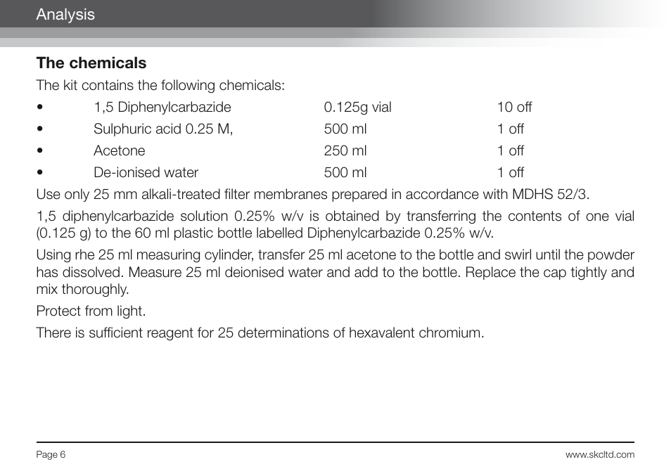 SKC Limited Chromic Acid Test Kit User Manual | Page 8 / 20