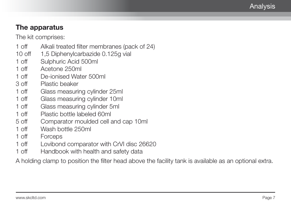 SKC Limited Chromic Acid Test Kit User Manual | Page 9 / 20