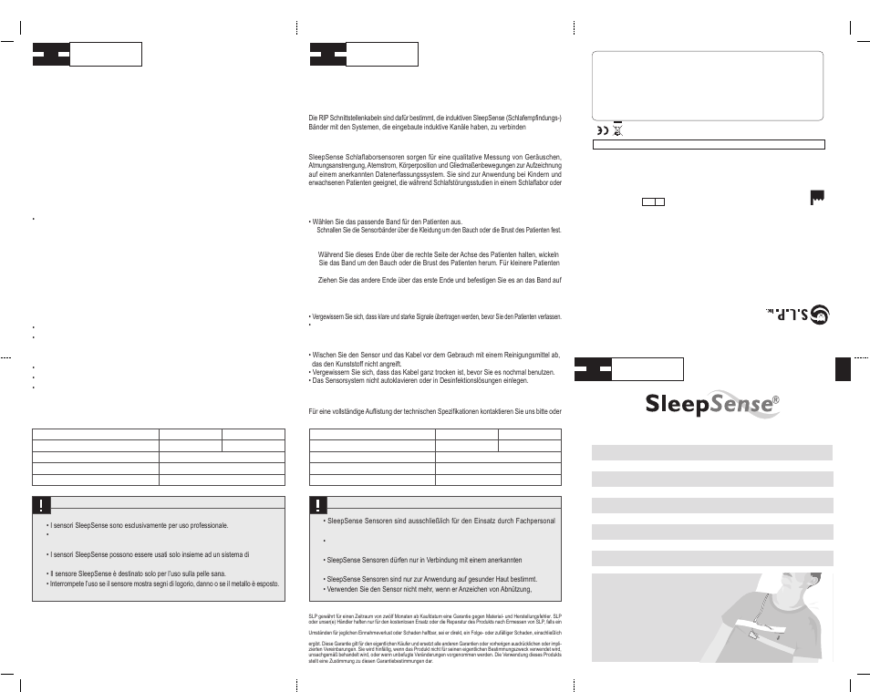 Sleep Sense 9101A5 Inductive Interface Cable (Abdomen) - Alice 5 User Manual | 2 pages