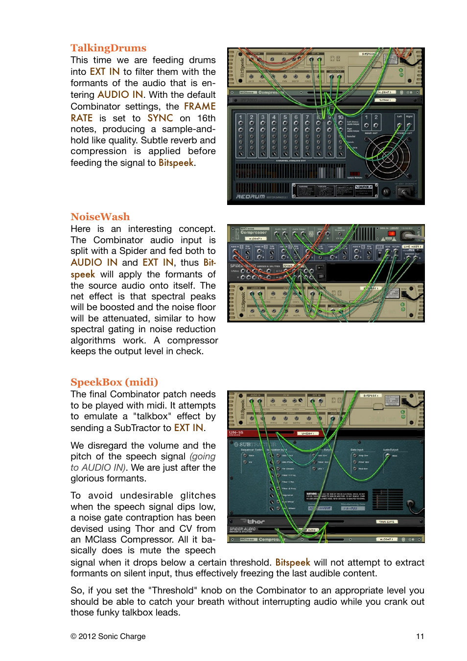 Sonic Charge Bitspeek RE User Manual | Page 11 / 12