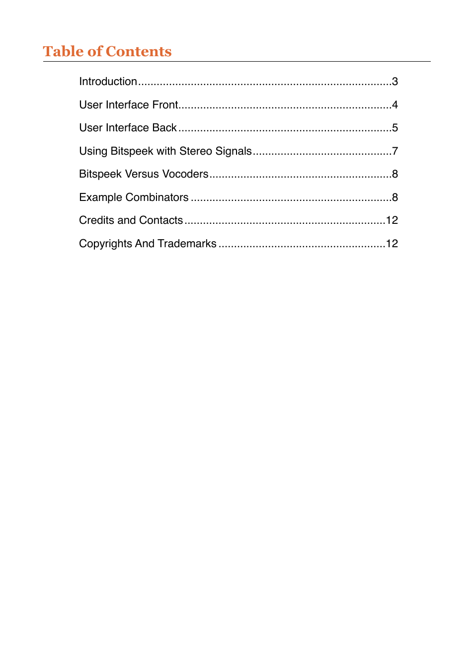 Sonic Charge Bitspeek RE User Manual | Page 2 / 12