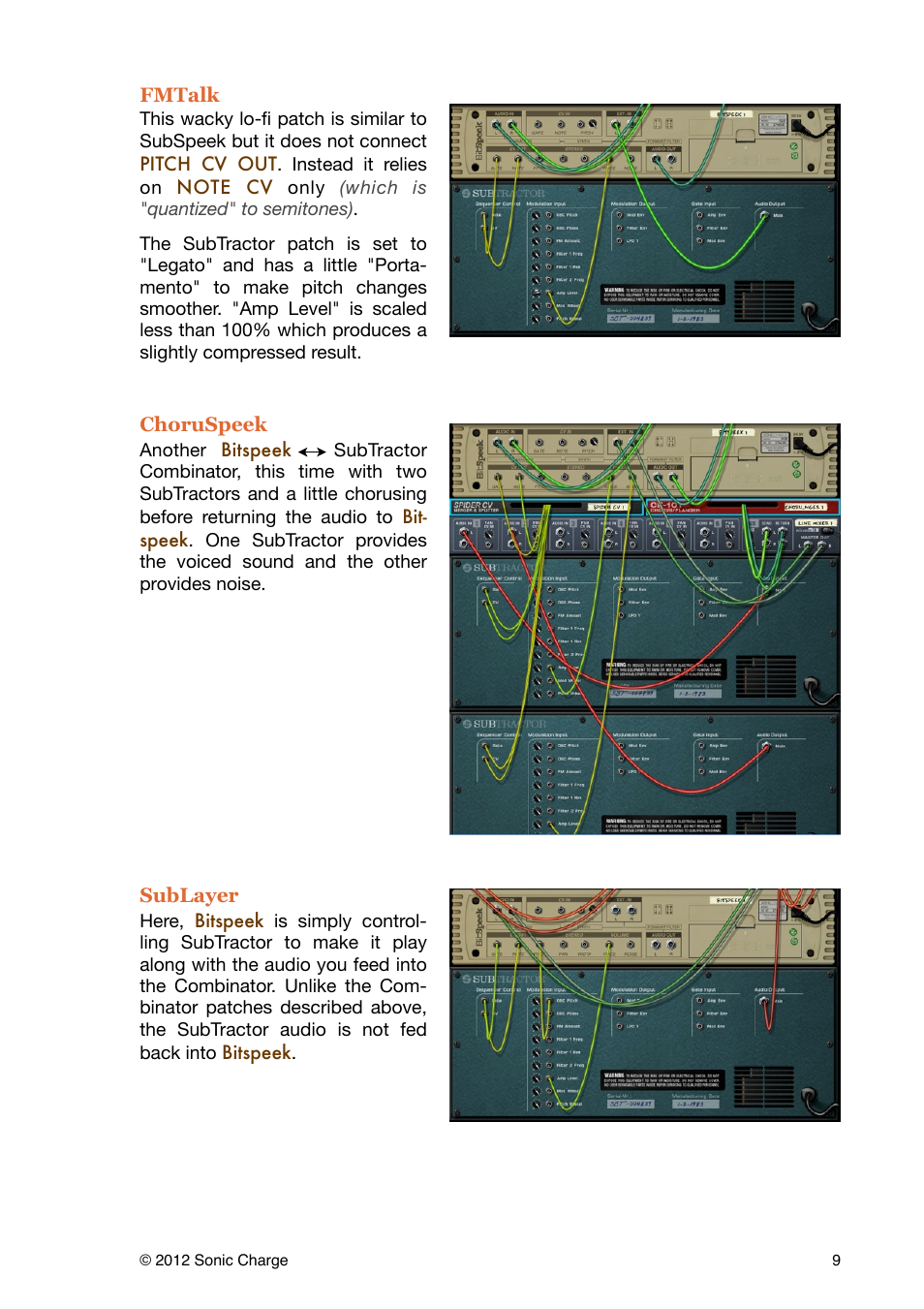 Sonic Charge Bitspeek RE User Manual | Page 9 / 12