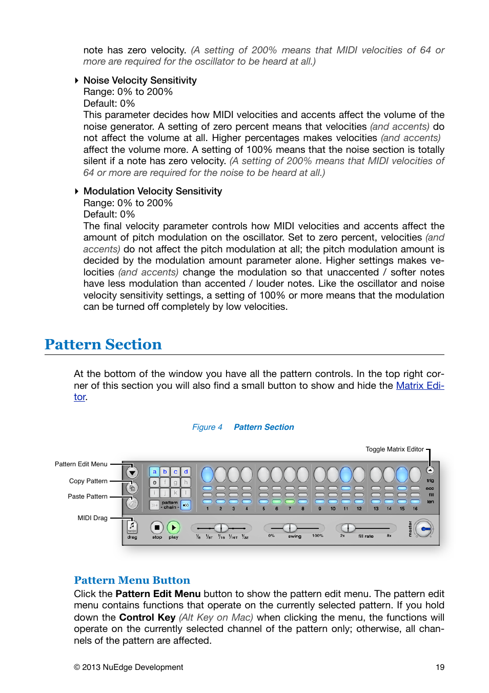 Pattern section | Sonic Charge Microtonic User Manual | Page 19 / 40