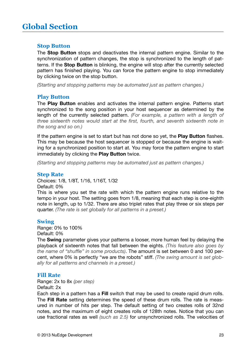 Global section | Sonic Charge Microtonic User Manual | Page 23 / 40