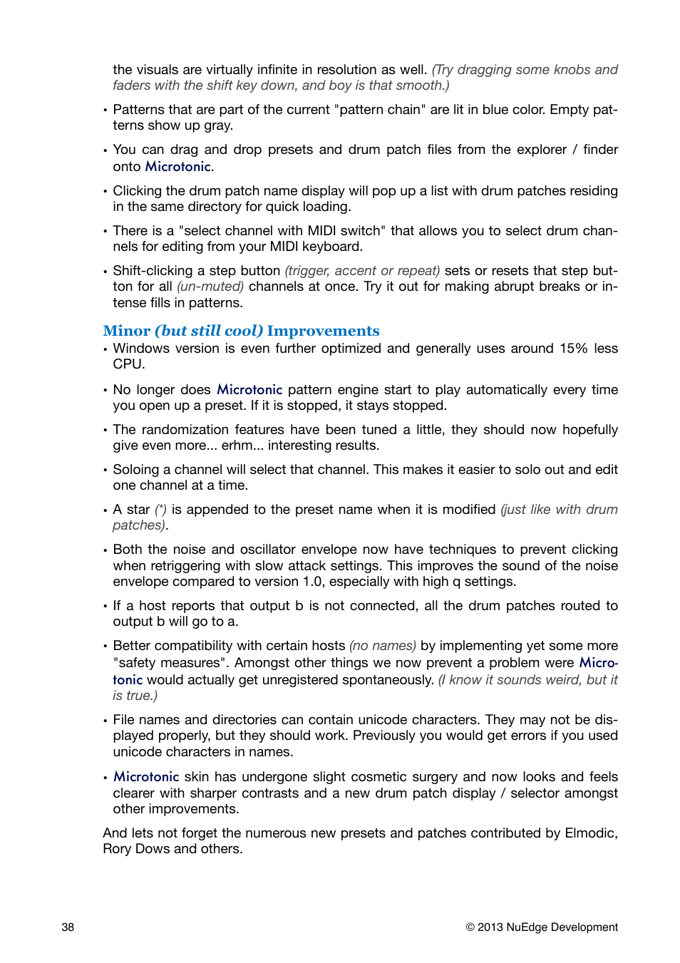 Sonic Charge Microtonic User Manual | Page 38 / 40