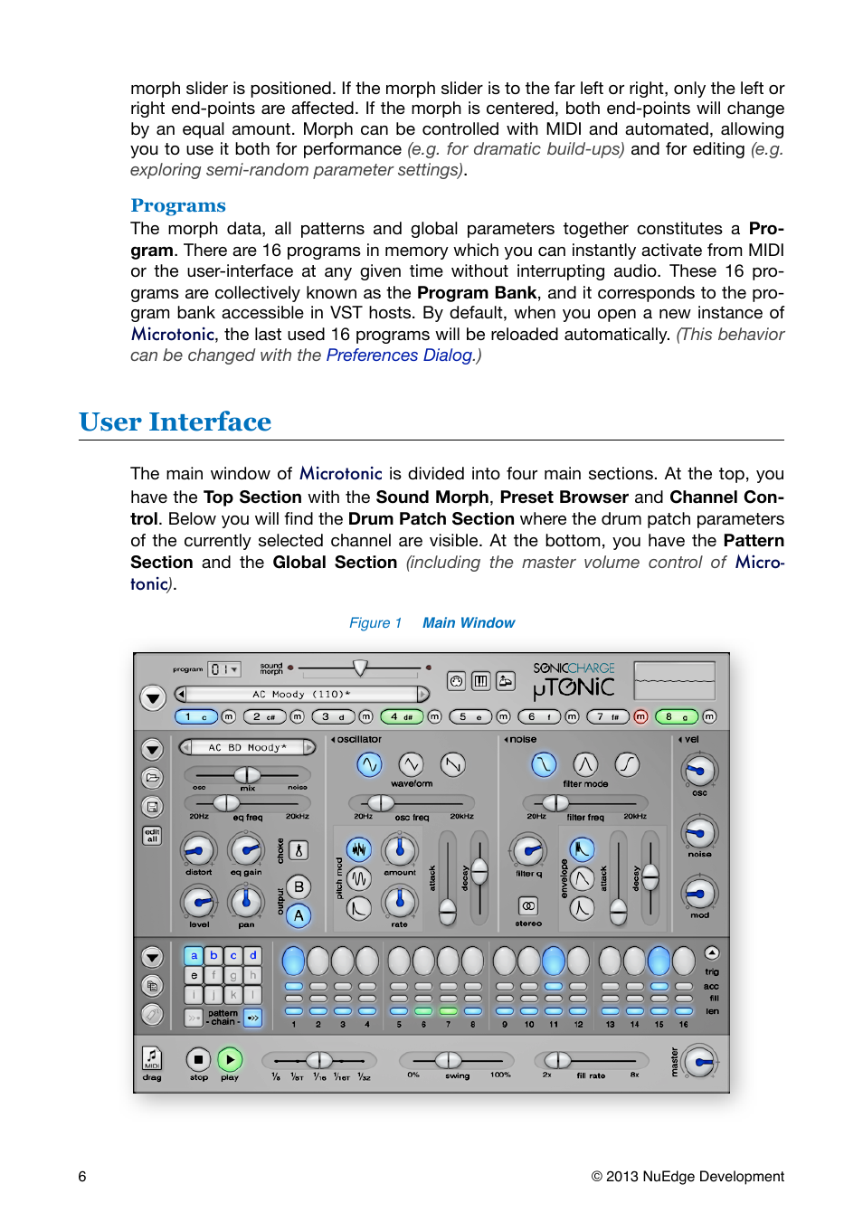 User interface | Sonic Charge Microtonic User Manual | Page 6 / 40