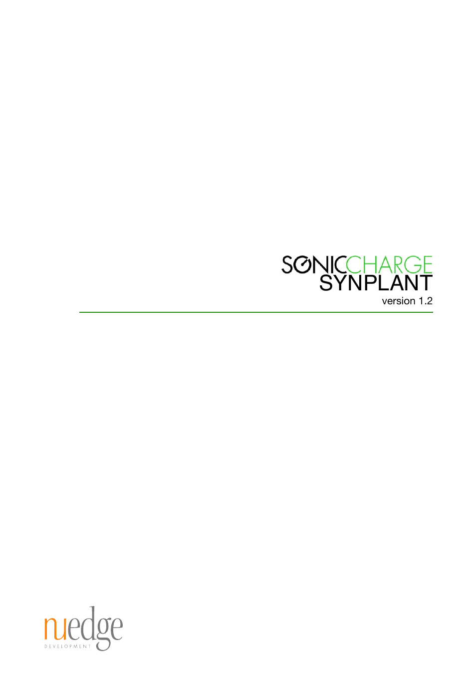 Sonic Charge Synplant User Manual | 21 pages