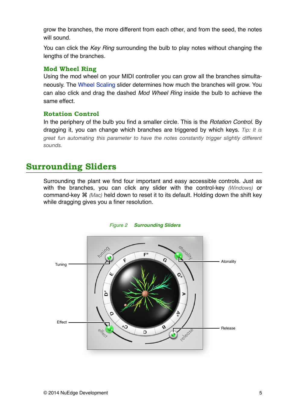 Surrounding sliders | Sonic Charge Synplant User Manual | Page 5 / 21