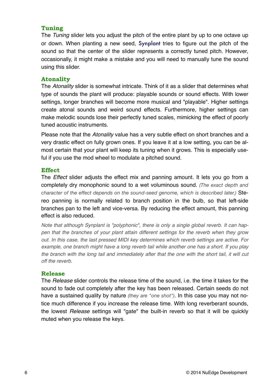 Sonic Charge Synplant User Manual | Page 6 / 21