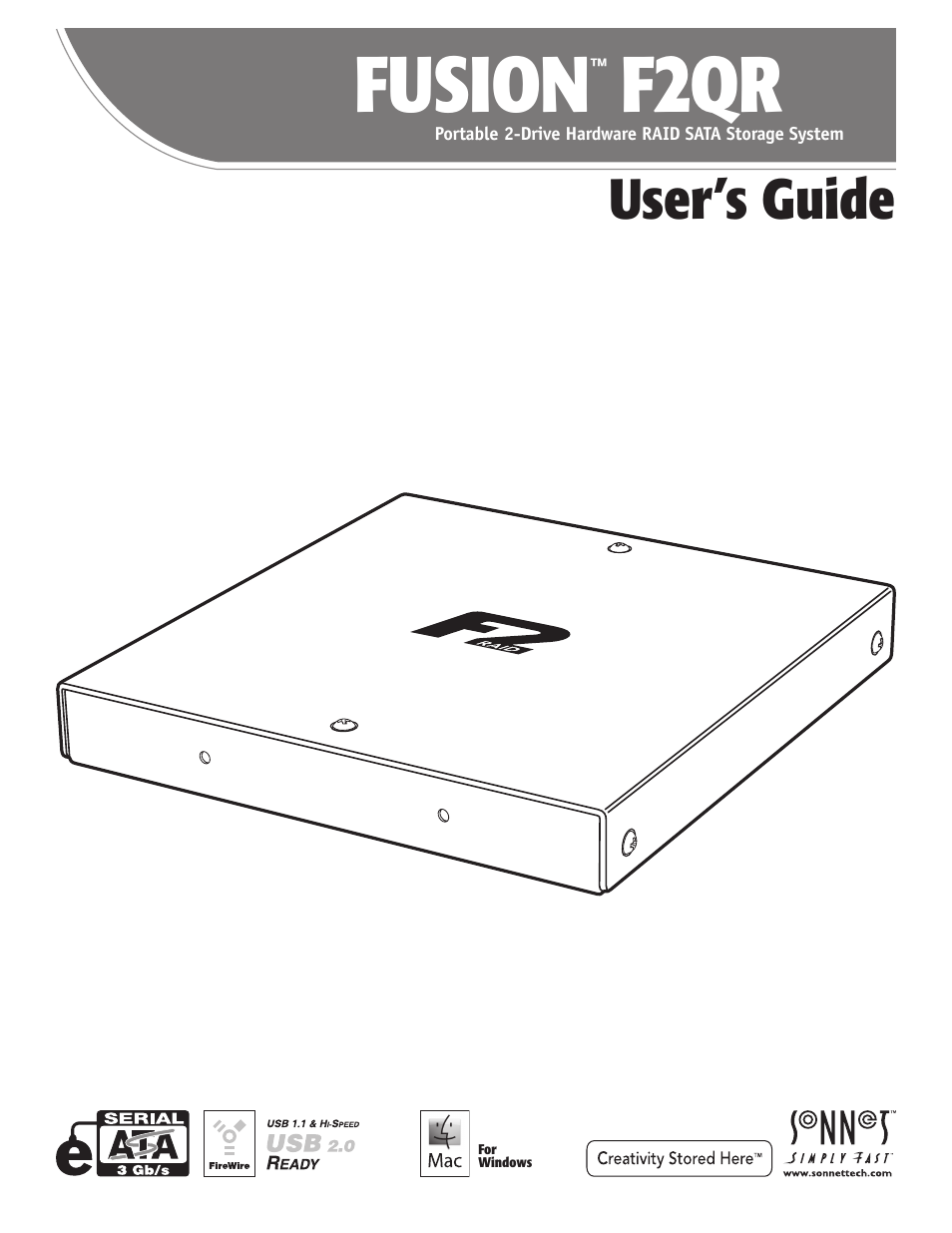 Sonnet Technologies Fusion F2QR User Manual | 10 pages