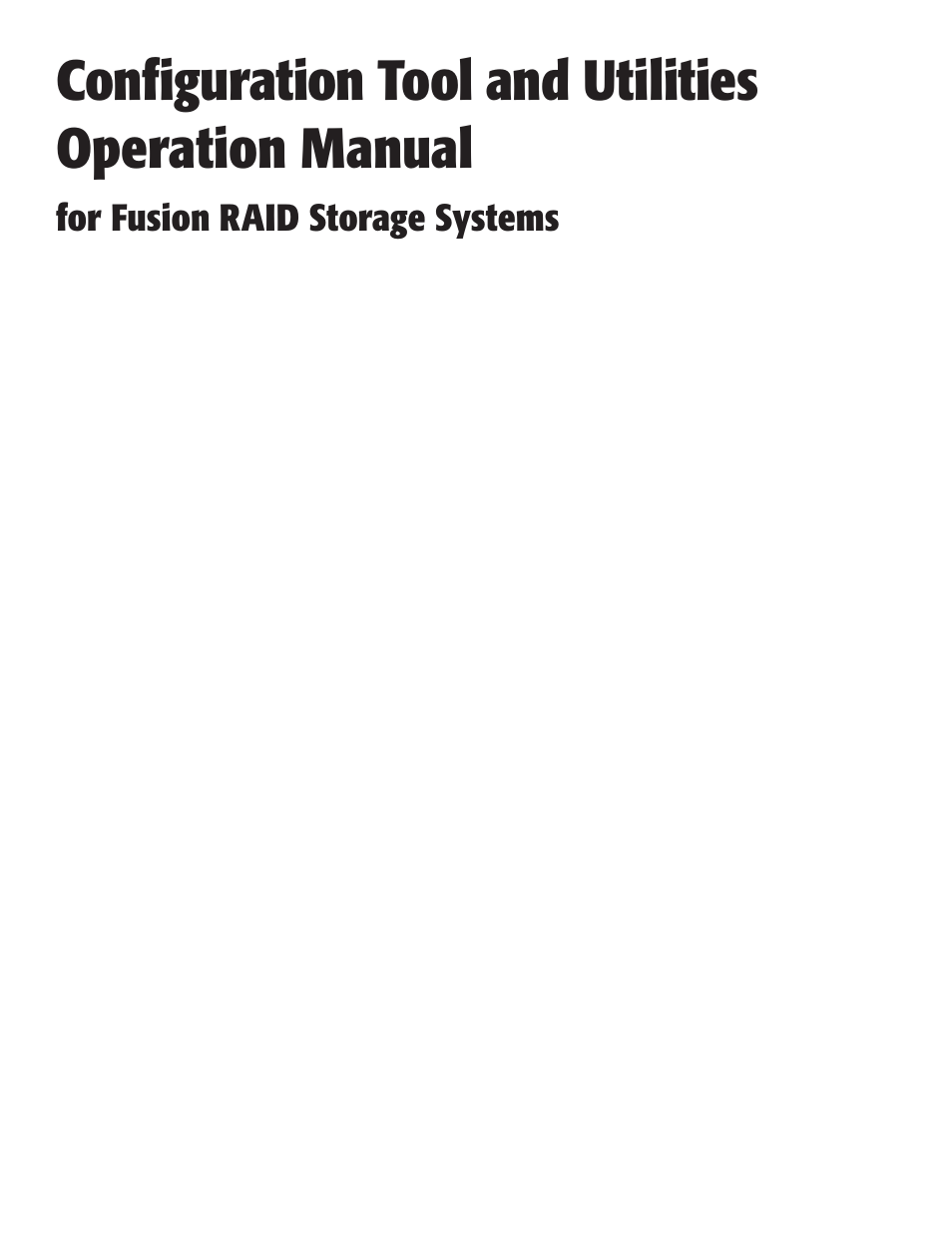 Sonnet Technologies Fusion RAID Configuration Tool and Utilities Operation Manual User Manual | 82 pages