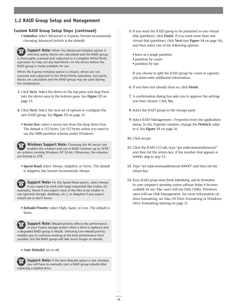 2 raid group setup and management | Sonnet Technologies Fusion RAID Configuration Tool and Utilities Operation Manual User Manual | Page 16 / 82