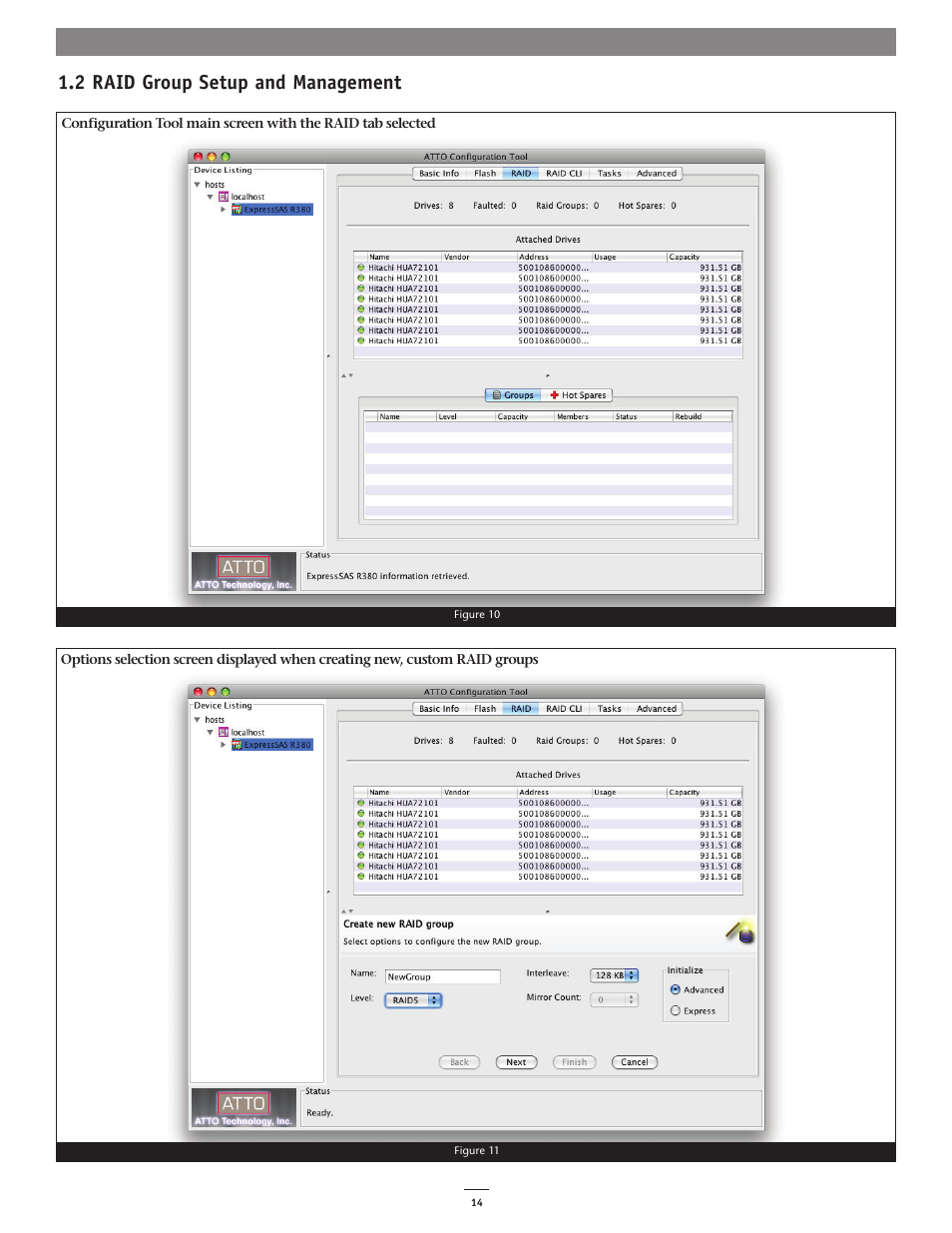 2 raid group setup and management | Sonnet Technologies Fusion RAID Configuration Tool and Utilities Operation Manual User Manual | Page 20 / 82