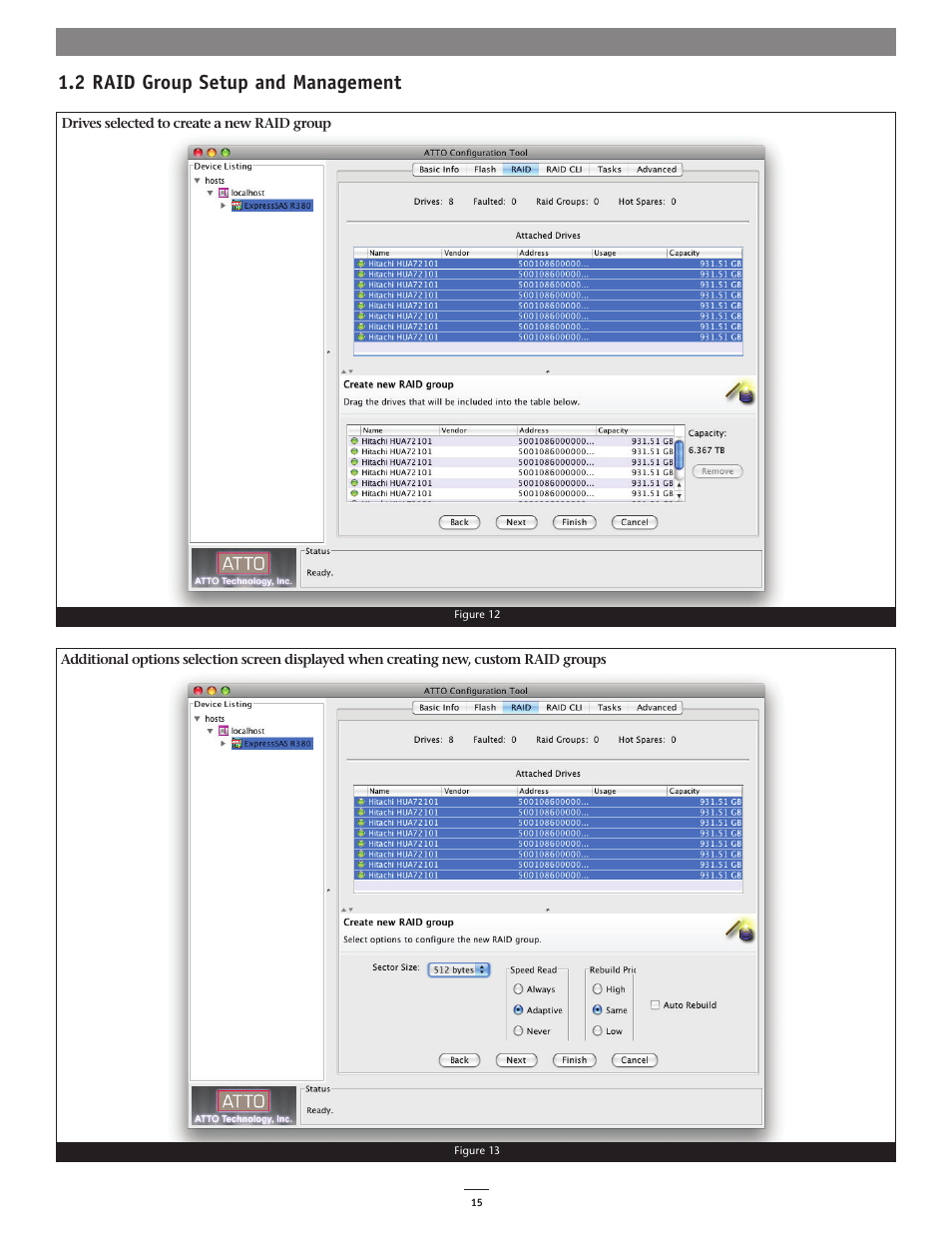 2 raid group setup and management | Sonnet Technologies Fusion RAID Configuration Tool and Utilities Operation Manual User Manual | Page 21 / 82