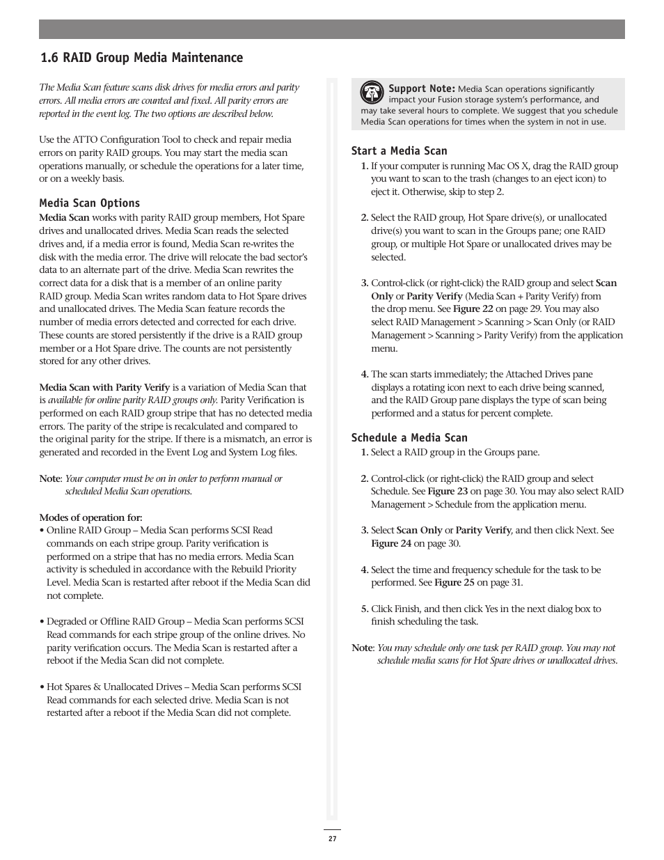 6 raid group media maintenance | Sonnet Technologies Fusion RAID Configuration Tool and Utilities Operation Manual User Manual | Page 33 / 82