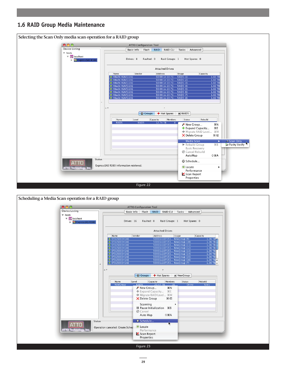 6 raid group media maintenance | Sonnet Technologies Fusion RAID Configuration Tool and Utilities Operation Manual User Manual | Page 35 / 82