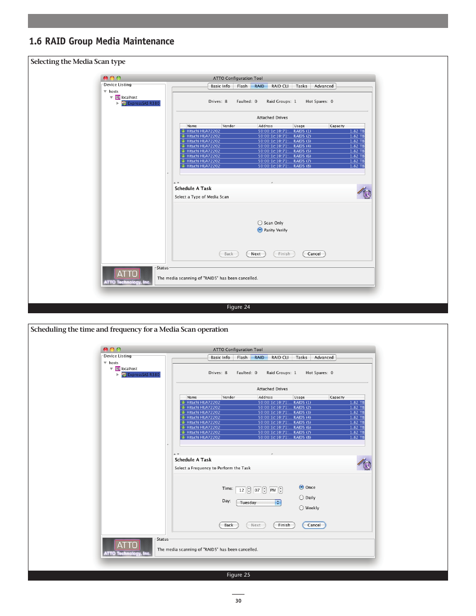 6 raid group media maintenance | Sonnet Technologies Fusion RAID Configuration Tool and Utilities Operation Manual User Manual | Page 36 / 82